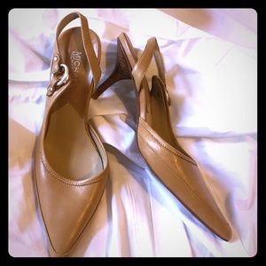 Michael Kors Sling Pointed Leather Pumps